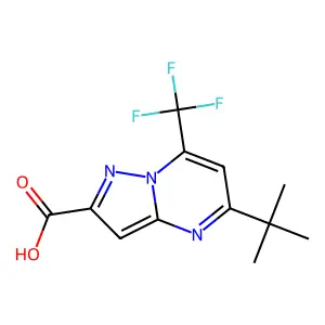 5-Tert-butyl-7-(trifluoromethyl)pyrazolo[1,5-a]pyrimidine-2-carboxylic acid structure