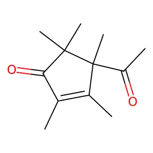 4-Acetyl-2,3,4,5,5-pentamethyl-2-cyclopenten-1-one structure
