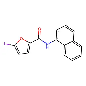 5-iodo-N-(naphthalen-1-yl)furan-2-carboxamide structure