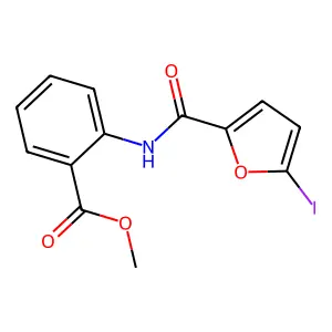 Methyl 2-[(5-iodofuran-2-carbonyl)amino]benzoate structure