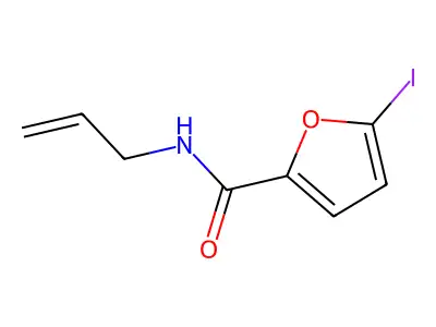 N-allyl-5-iodofuran-2-carboxamide structure