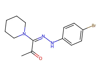 1-[(4-Bromophenyl)hydrazono]-1-(1-piperidinyl)acetone structure