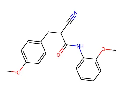 2-cyano-N-(2-methoxyphenyl)-3-(4-methoxyphenyl)propanamide structure