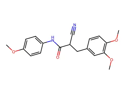 2-cyano-3-(3,4-dimethoxyphenyl)-N-(4-methoxyphenyl)propanamide structure