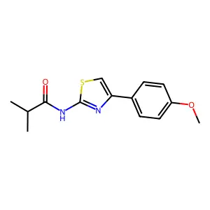 N-[4-(4-methoxyphenyl)-1,3-thiazol-2-yl]-2-methylpropanamide structure
