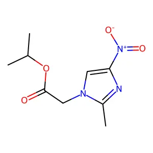 isopropyl 2-(2-methyl-4-nitro-1H-imidazol-1-yl)acetate structure