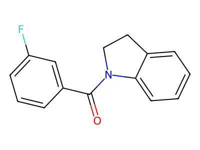 2,3-Dihydroindol-1-yl-(3-fluorophenyl)methanone structure