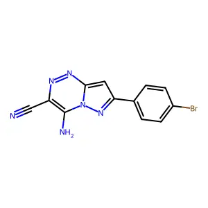 4-Amino-7-(4-bromophenyl)pyrazolo[5,1-c][1,2,4]triazine-3-carbonitrile structure