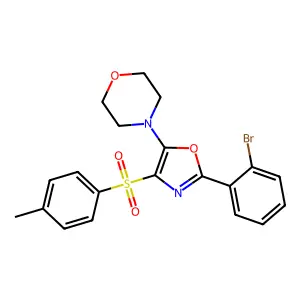 4-[2-(2-Bromophenyl)-4-(4-methylphenyl)sulfonyl-1,3-oxazol-5-yl]morpholine structure