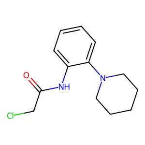 2-chloro-N-[2-(piperidin-1-yl)phenyl]acetamide structure