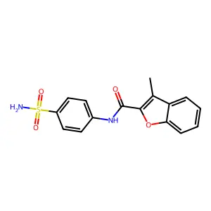 N-(4-(Aminosulfonyl)phenyl)-3-methyl-1-benzofuran-2-carboxamide structure