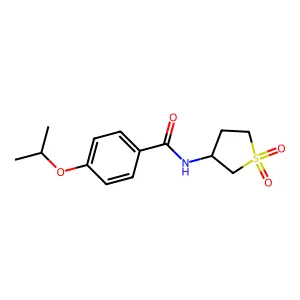N-(1,1-dioxothiolan-3-yl)-4-propan-2-yloxybenzamide structure