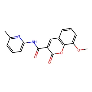 8-methoxy-N-(6-methylpyridin-2-yl)-2-oxo-2H-chromene-3-carboxamide structure