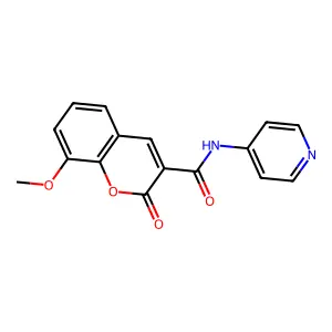 8-methoxy-2-oxo-N-pyridin-4-yl-2H-chromene-3-carboxamide structure