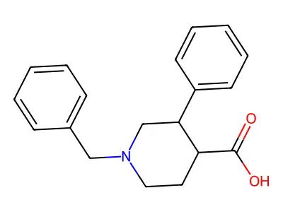 1-Benzyl-3-phenylpiperidine-4-carboxylic acid structure