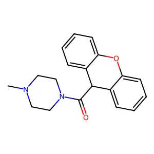 (4-methylpiperazin-1-yl)-(9H-xanthen-9-yl)methanone structure
