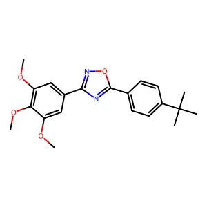 5-(4-Tert-butylphenyl)-3-(3,4,5-trimethoxyphenyl)-1,2,4-oxadiazole structure