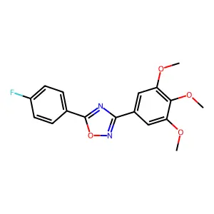 5-(4-Fluorophenyl)-3-(3,4,5-trimethoxyphenyl)-1,2,4-oxadiazole structure