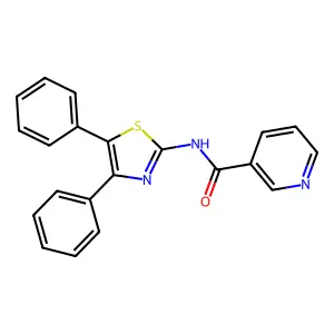 N-(4,5-diphenyl-1,3-thiazol-2-yl)pyridine-3-carboxamide structure