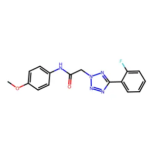 2-[5-(2-fluorophenyl)-2H-tetrazol-2-yl]-N-(4-methoxyphenyl)acetamide structure