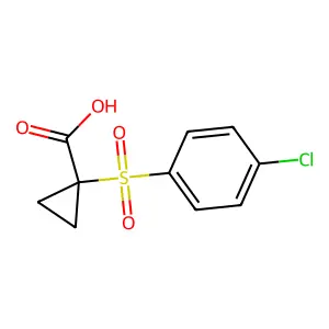 1-(4-Chlorobenzenesulfonyl)cyclopropane-1-carboxylic acid structure