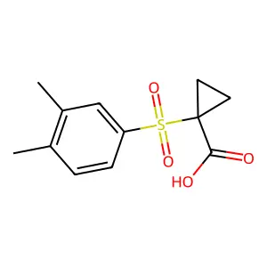 1-((3,4-Dimethylphenyl)sulfonyl)cyclopropanecarboxylic acid structure