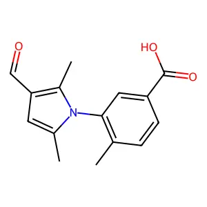 3-(3-Formyl-2,5-dimethyl-1H-pyrrol-1-yl)-4-methylbenzoic acid structure