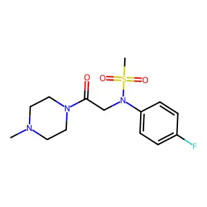 N-(4-fluorophenyl)-N-[2-(4-methylpiperazin-1-yl)-2-oxoethyl]methanesulfonamide structure