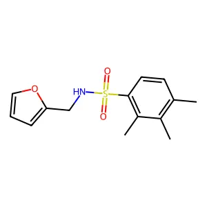 N-(furan-2-ylmethyl)-2,3,4-trimethylbenzenesulfonamide structure