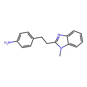 4-[2-(1-Methyl-1H-benzoimidazol-2-yl)-ethyl]-phenylamine structure