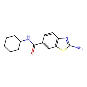2-氨基-N-环己基苯并[d]噻唑-6-甲酰胺 structure