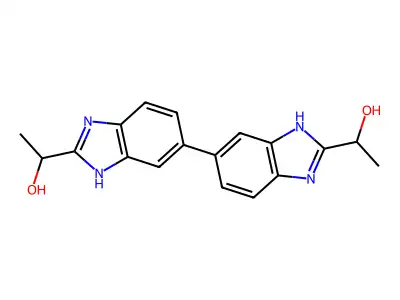 1,1'-(3H,3'H-[5,5'-Bibenzimidazole]-2,2'-diyl)di(ethan-1-ol) structure