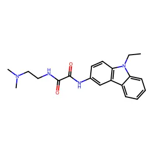 N-[2-(dimethylamino)ethyl]-N'-(9-ethyl-9H-carbazol-3-yl)ethanediamide structure