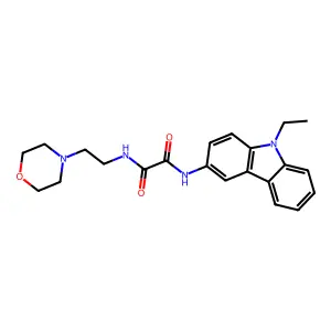 N-(9-ethyl-9H-carbazol-3-yl)-N'-[2-(morpholin-4-yl)ethyl]ethanediamide structure