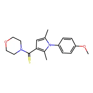 [1-(4-Methoxyphenyl)-2,5-dimethylpyrrol-3-yl]-morpholin-4-ylmethanethione structure