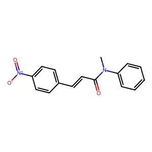 (E)-N-methyl-3-(4-nitrophenyl)-N-phenylprop-2-enamide structure