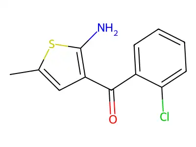 (2-Amino-5-methylthiophen-3-yl)(4-chlorophenyl)methanone structure