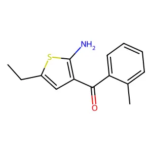 (2-Amino-5-ethyl-3-thienyl)(2-methylphenyl)methanone structure