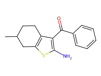 3-Benzoyl-6-methyl-4,5,6,7-tetrahydro-1-benzothiophen-2-amine structure
