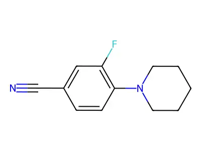 3-Fluoro-4-(piperidin-1-yl)benzonitrile structure