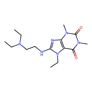 8-((2-(diethylamino)ethyl)amino)-7-ethyl-1,3-dimethyl-1H-purine-2,6(3H,7H)-dione structure