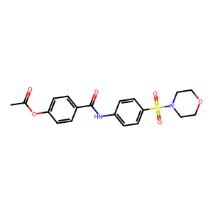 Acetic acid 4-[4-(morpholine-4-sulfonyl)-phenylcarbamoyl]-phenyl ester structure