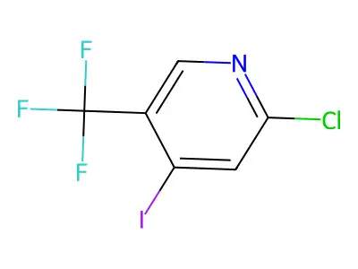 2-Chloro-4-iodo-5-(trifluoromethyl)pyridine structure