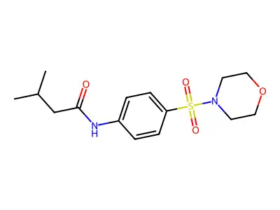 3-methyl-N-[4-(morpholin-4-ylsulfonyl)phenyl]butanamide structure
