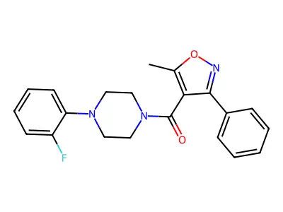4-(2-Fluorophenyl)piperazinyl 5-methyl-3-phenylisoxazol-4-yl ketone structure