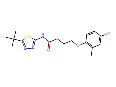 N-(5-tert-butyl-1,3,4-thiadiazol-2-yl)-4-(4-chloro-2-methylphenoxy)butanamide structure