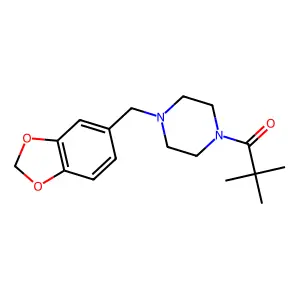 1-[4-(1,3-Benzodioxol-5-ylmethyl)piperazin-1-yl]-2,2-dimethylpropan-1-one structure