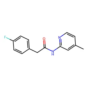 2-(4-fluorophenyl)-N-(4-methylpyridin-2-yl)acetamide structure