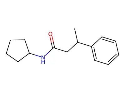 N-cyclopentyl-3-phenylbutanamide structure