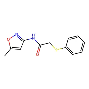 N-(5-methyl-1,2-oxazol-3-yl)-2-(phenylsulfanyl)acetamide structure